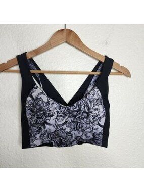 Lululemon Sweat Times Bra in Hanakotoba Starlight Multi Black Women's Size 6
